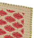 Artisan Hand Loomed Cotton Table Runner - Red with Green Stitching - 18"x96" - ARCADIA HOME
